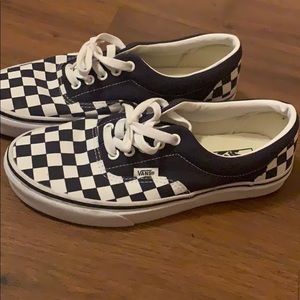 Vans Womens Navy Era Checkerboard Sneakers